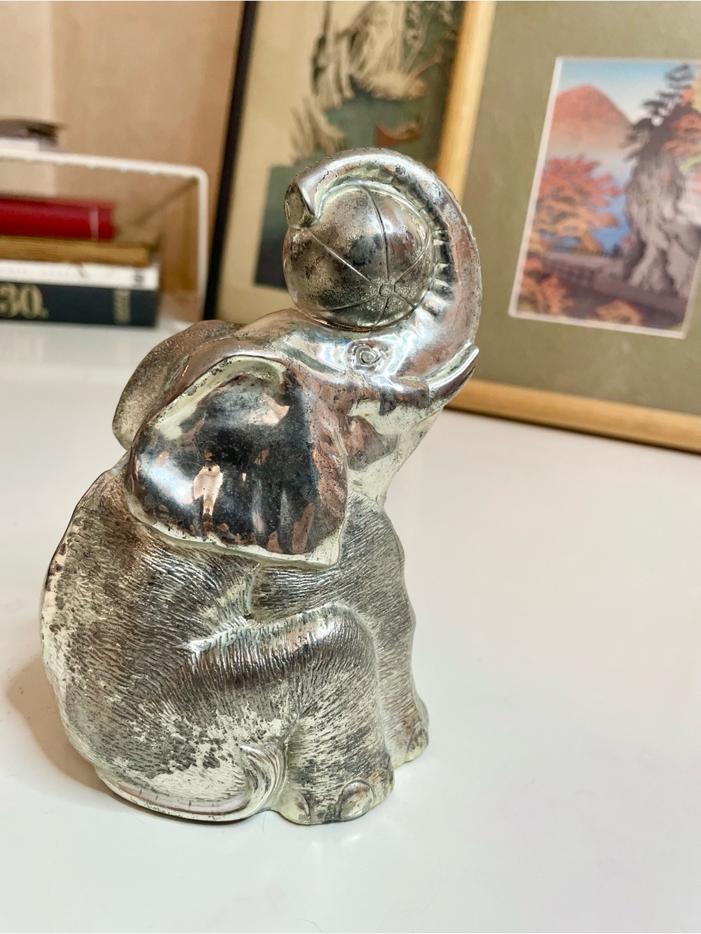 TOWLE VTG Silver- plated Elephant Bank